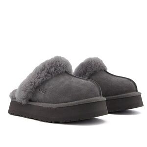 UGG Dark Gray Suede Slippers